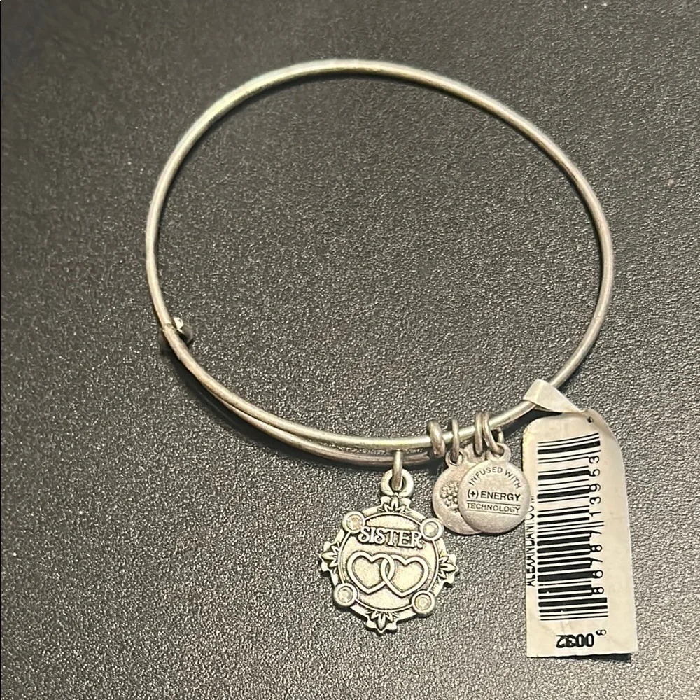 Alex and Ani I love you Silver Sister Charm New Bracelet